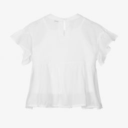 Mayoral-بلوز قطن فوال لون عاجي للبنات | Childrensalon Outlet