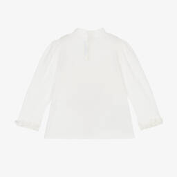 Mayoral-توب قطن جيرسي لون عاجي للبنات | Childrensalon Outlet