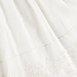 Mayoral-Girls Ivory Cotton & Lace Dress | Childrensalon Outlet