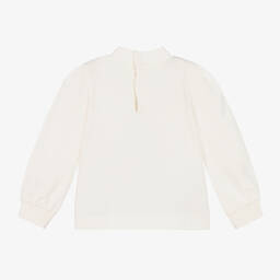 Mayoral-Girls Ivory Cotton Puppy Top | Childrensalon Outlet