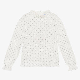 مايورال-توب قطن جيرسي لون عاجي للبنات | Childrensalon Outlet