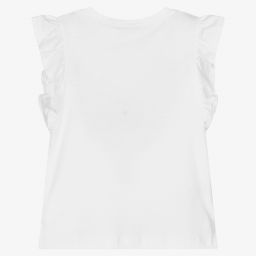 Mayoral-Girls Ivory Cotton T-Shirt | Childrensalon Outlet