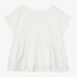 مايورال-تيشيرت قطن جيرسي لون عاجي للبنات | Childrensalon Outlet