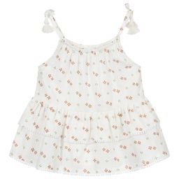 مايورال-توب قطن لون عاجي، بنّي وأخضر للبنات | Childrensalon Outlet