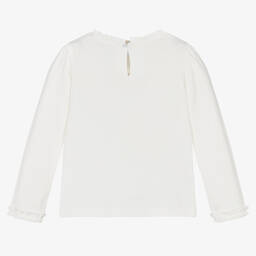 Mayoral-Кремовый хлопковый топ для девочек | Childrensalon Outlet