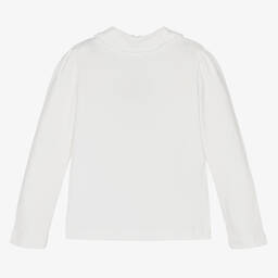 Mayoral-Кремовый хлопковый топ для девочек | Childrensalon Outlet