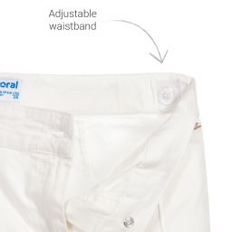 Mayoral-بنطلون قطن ستريتش لون عاجي للبنات | Childrensalon Outlet