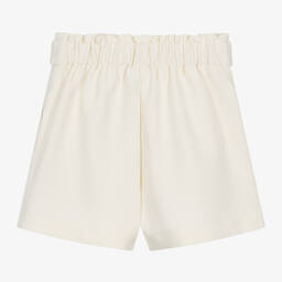 Mayoral-Girls Ivory Crêpe Shorts | Childrensalon Outlet