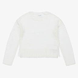 Mayoral-Girls Ivory Crochet Sweater | Childrensalon Outlet