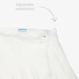 Mayoral-Girls Ivory Denim Skirt | Childrensalon Outlet