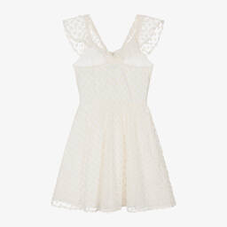 Mayoral-Girls Ivory Embroidered Floral Dress | Childrensalon Outlet