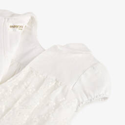 Mayoral Newborn-جمبسوت عاجي مطرز بالزهور للبنات | Childrensalon Outlet