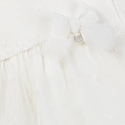 Mayoral Newborn-Girls Ivory Floral Tulle Gown | Childrensalon Outlet