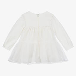 Mayoral Newborn-Girls Ivory Floral Tulle Gown | Childrensalon Outlet