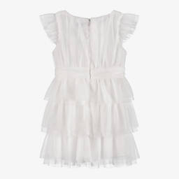 Mayoral-Кремовое платье с блеском плиссе для девочек | Childrensalon Outlet