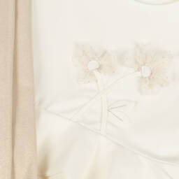 Mayoral-Girls Ivory & Gold Leggings Ensemble | Childrensalon Outlet