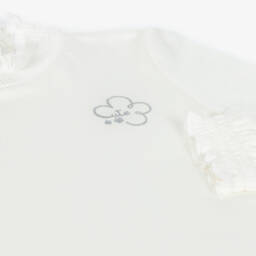 Mayoral-Girls Ivory Jersey Roll Neck | Childrensalon Outlet