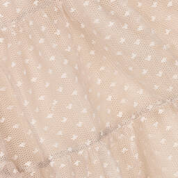 مايورال-فستان مزيج أكريليك محبوك وتول لون عاجي | Childrensalon Outlet