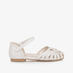 Mayoral-Girls Ivory Plait Strap Sandals | Childrensalon Outlet