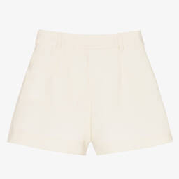 Mayoral-Girls Ivory Pleated Shorts | Childrensalon Outlet