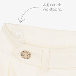 Mayoral-Girls Ivory Pleated Shorts | Childrensalon Outlet