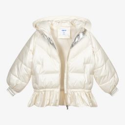 Mayoral-Кремовый пуховик для девочек | Childrensalon Outlet