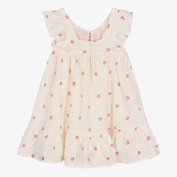 Mayoral-Girls Ivory & Red Flower Pattern Dress | Childrensalon Outlet