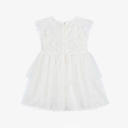 Mayoral-Girls Ivory Sequined Tulle Gown | Childrensalon Outlet