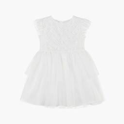 Mayoral-Girls Ivory Sequined Tulle Gown | Childrensalon Outlet