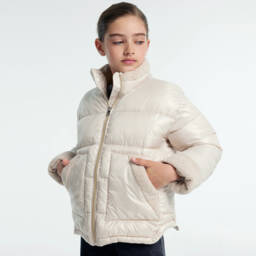 Mayoral-Girls Ivory Sherpa Jacket | Childrensalon Outlet