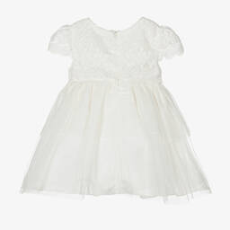 Mayoral-Girls Ivory Sparkly Lace & Tulle Dress | Childrensalon Outlet