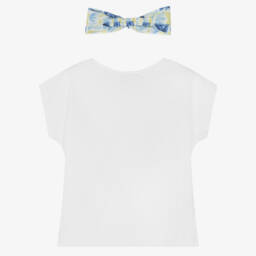 Mayoral-تي شيرت عاجي للبنات مع طوق رأس مزهر | Childrensalon Outlet