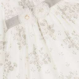 Mayoral-Girls Ivory Tulle Floral Dress | Childrensalon Outlet