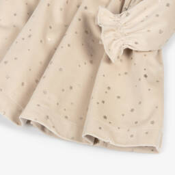 Mayoral-Girls Ivory Velour Starry Dress | Childrensalon Outlet