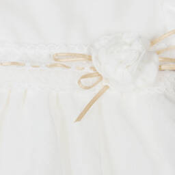 Mayoral-Кремовое бархатное платье для девочек на особый случай | Childrensalon Outlet