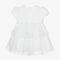 Mayoral-Кремовое бархатное платье для девочек на особый случай | Childrensalon Outlet