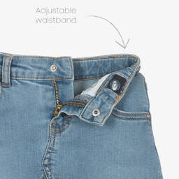 Mayoral-Girls Light Blue Denim Belted Skirt | Childrensalon Outlet