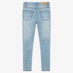 Mayoral-جيغنغز قطن دنيم لون أزرق فاتح للبنات | Childrensalon Outlet