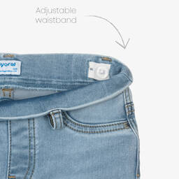 Mayoral-Girls Light Blue Skinny Denim Jeggings | Childrensalon Outlet
