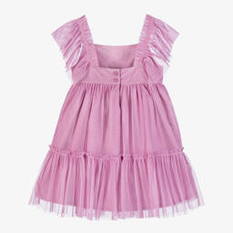 Mayoral-Girls Lilac Pink Tulle Dress | Childrensalon Outlet