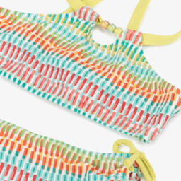 Mayoral-طقم بيكيني للبنات باللونين الأخضر الفاتح والوردي | Childrensalon Outlet