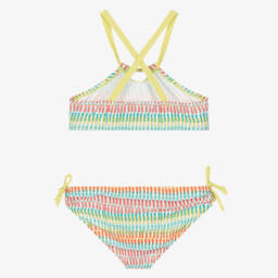 Mayoral-طقم بيكيني للبنات باللونين الأخضر الفاتح والوردي | Childrensalon Outlet