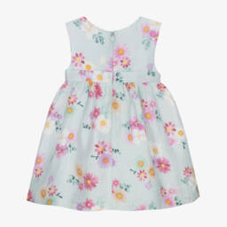 Mayoral Newborn-Girls Lush Green Linen Floral Dress | Childrensalon Outlet