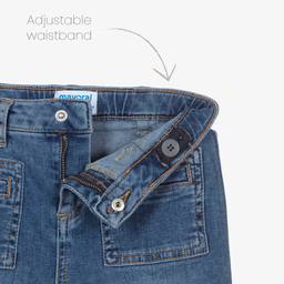 Mayoral-Girls Mid-Blue Denim Jeans | Childrensalon Outlet