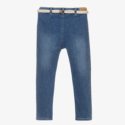Mayoral-Girls Mid-Blue Denim Jeans | Childrensalon Outlet