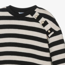 Mayoral-Girls Monochrome Stripe Knit Set | Childrensalon Outlet