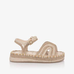 Mayoral-Girls Natural Jute Platform Espadrilles | Childrensalon Outlet