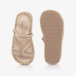Mayoral-Girls Natural Jute Platform Espadrilles | Childrensalon Outlet