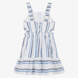Mayoral-فستان مخطط بحري للبنات | Childrensalon Outlet