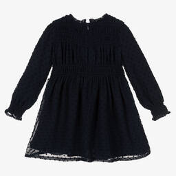 Mayoral-Синее платье из шифона для девочек | Childrensalon Outlet